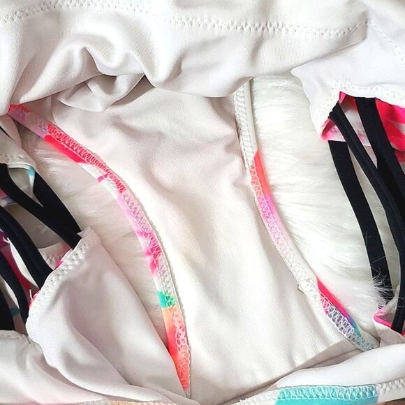 Victoria's Secret PINK Neon Pink Hibiscus Floral Print One Piece Swimsuit Size M - Picture 15 of 16